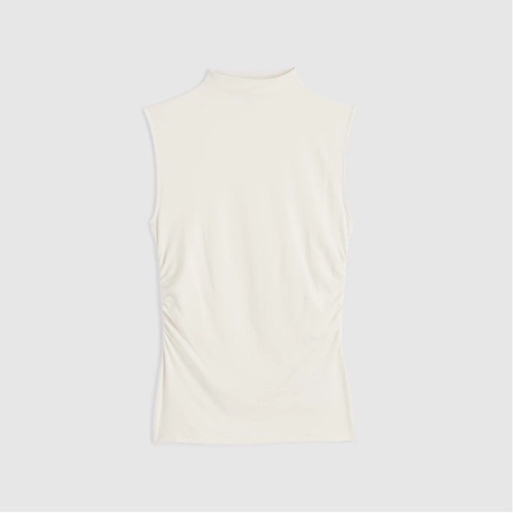 Madewell Ruched Mockneck Tank - Picture 2 of 6